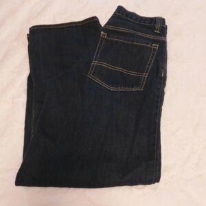 𝅺OLD Navy Boys size 14 Straight 5 pocket Jeans, Adjustable Elastic strip waist.